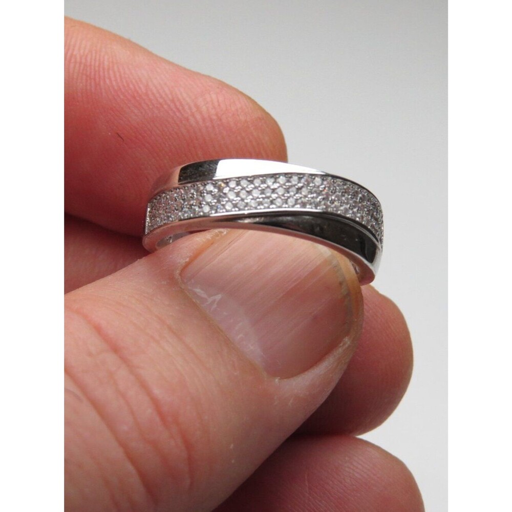 *925 Sterling Silver Diamond Band